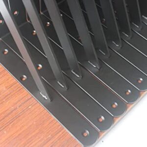 12 Pack L12" x H 8" Black Heavy Duty Shelf Brackets with Screws Metal Shelf Brackets Shelf Support Angle Brackets for Shelves L Brackets Heavy Duty Floating Shelf Brackets