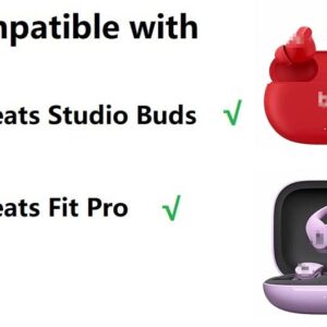 Memory Foam Ear Tips Noise Canceling Foam Eartips Ear Plug Ear Tip Gels Compatible with Beats Studio Buds/Beat Fit Pro, [Fit in Case],L/M/S 3 Size 6 Pairs,Black (Foampsb6p)