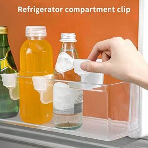 Clear plastic storage baskets space allocator,Refrigerator organizer bins partition,Fridge storage container Divider,Portable drawer separators board,Creative Bottle Can Divider Combination(4 pack)