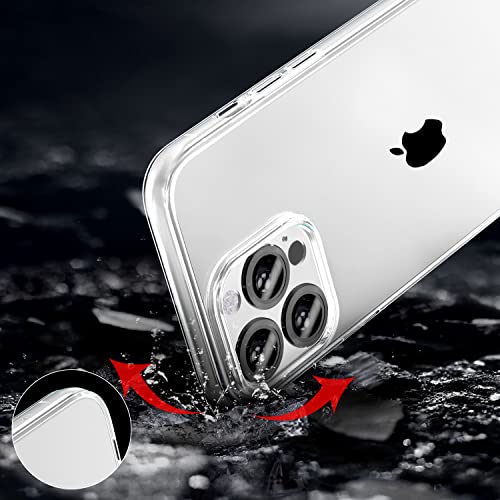 TENOC Phone Case Compatible for iPhone 13 Pro, Clear Case Shockproof Protective Bumper Slim Cover for 6.1 Inch 2021 Release