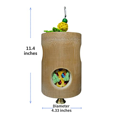 GJRGEG1Y Parrot Release Toy Natural Bird Nest with Color Paper Inside Helps Parrot Develop Intelligence Sturdy and Durable Bird Toy