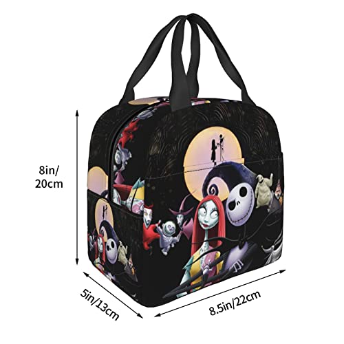 Halloween Christmas Insulated Lunch Bag Portable Cooler Lunch Box Reusable Leakproof Thermal Tote Bag for Men Women Travel/Picnic/Work