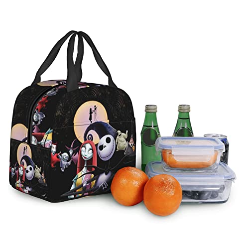 Halloween Christmas Insulated Lunch Bag Portable Cooler Lunch Box Reusable Leakproof Thermal Tote Bag for Men Women Travel/Picnic/Work