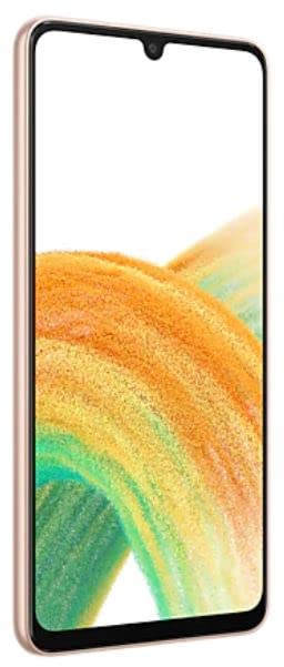 SAMSUNG Galaxy A33 5G Dual A336E 128GB 8GB RAM Factory Unlocked (GSM Only | No CDMA - not Compatible with Verizon/Sprint) - Awesome Peach