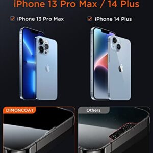 DIMONCOAT 4-PACK Privacy Screen Protector Compatible iPhone 13 Pro Max/ 14 Plus 6.7''[Auto Alignment Kit] [10X Military Protection] iPhone 13 Pro Max / 14 Plus Diamonds Hard Tempered Glass [Anti-Spy]