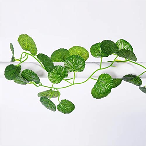 U-K Artificial Vine Reptile Terrarium Box Habitat Decoration Lizard Green Fake Plants Leaves Useful