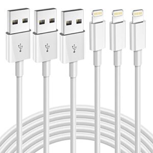 jeercor iphone charger 3pack 6ft mfi certified lightning cable fast charging cords iphone cable compatible with iphone 14 13 12 11 xs xr x pro max mini 8 7 6s 6 plus 5s se ipad ipod airpods