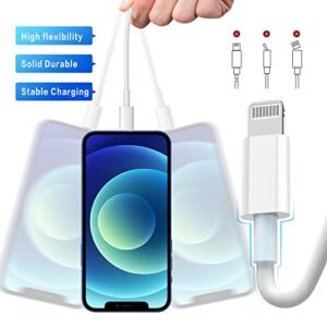 Jeercor iPhone Charger 3Pack 6FT MFi Certified Lightning Cable Fast Charging Cords iPhone Cable Compatible with iPhone 14 13 12 11 XS XR X Pro Max Mini 8 7 6S 6 Plus 5S SE iPad iPod AirPods