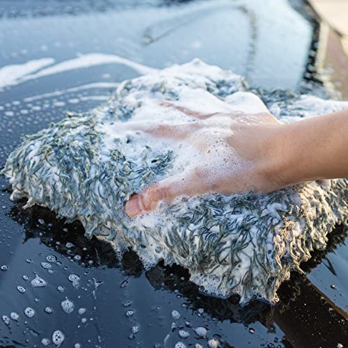 Magwet Madmax Forest Wash Pad - Ultra Absorbent Premium Microfiber Car Wash Sponge and Washing Gloves with Lint&Scratch Free for Trucks, SUVs, Boats & Motorcycles