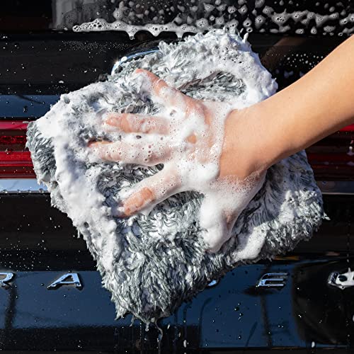 Magwet Madmax Forest Wash Pad - Ultra Absorbent Premium Microfiber Car Wash Sponge and Washing Gloves with Lint&Scratch Free for Trucks, SUVs, Boats & Motorcycles