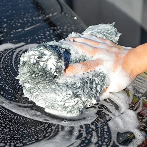 Magwet Madmax Forest Wash Pad - Ultra Absorbent Premium Microfiber Car Wash Sponge and Washing Gloves with Lint&Scratch Free for Trucks, SUVs, Boats & Motorcycles