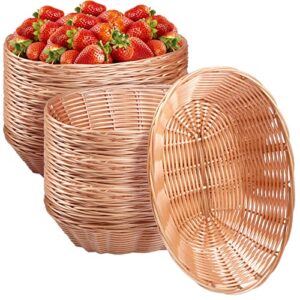 24 pack plastic oval basket small fruit bread basket food storage basket bin for gifts empty home kitchen restaurant food serving storage display decor