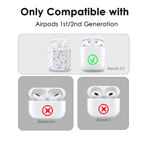 doeboe for Airpods 2nd Generation Case, Cute Case Cover for Airpod 1&2 Case with Keychain, Protective Case for Airpods 2, Case for Airpods 2 with Wristlet Bracelet, for Women Girls Lady