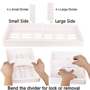 SWOMMOLY Expandable Food Storage Container Lid Organizer, Includes 8 Adjustable Dividers, 30 Preprinted and Blank Writable Labels, Extra Large