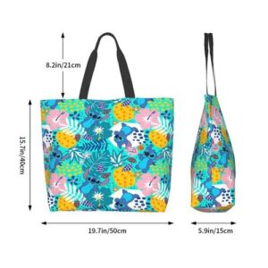 Stitch Tote Bag,Large Shoulder Bag Casual Reusable Handbag For Women Sling Bag Shopping Grocery Work
