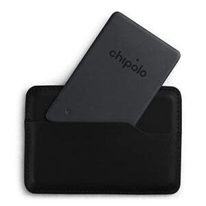 Chipolo Card Spot (2022) - Wallet Finder, Bluetooth Tracker for Wallet - Works with The Apple Find My app (iOS only) (Almost Black)