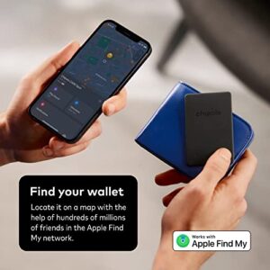 Chipolo Card Spot (2022) - Wallet Finder, Bluetooth Tracker for Wallet - Works with The Apple Find My app (iOS only) (Almost Black)