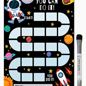 Astronaut Magnetic Dry Erase Chore Chart for Kids, Astronaut Task Reward Chore Behavior Chart -Magnetic Chore Chart for Kids Multiple Kids- Good Behavior Chart for Kids at Home 8 x 10 inch