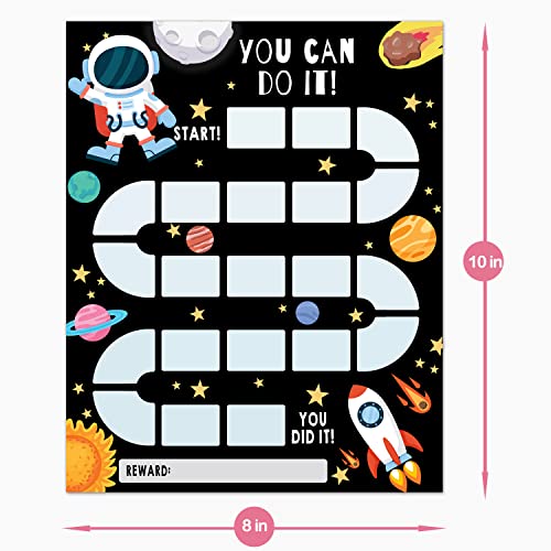 Astronaut Magnetic Dry Erase Chore Chart for Kids, Astronaut Task Reward Chore Behavior Chart -Magnetic Chore Chart for Kids Multiple Kids- Good Behavior Chart for Kids at Home 8 x 10 inch