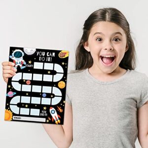 Astronaut Magnetic Dry Erase Chore Chart for Kids, Astronaut Task Reward Chore Behavior Chart -Magnetic Chore Chart for Kids Multiple Kids- Good Behavior Chart for Kids at Home 8 x 10 inch