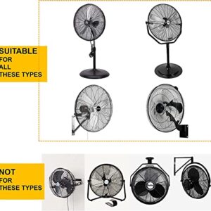 Fan Cover - Outdoor Waterproof Fan Covers - Outside Large Stand up Pedestal and Wall Mount Industrial Fan Cover in Heavy Duty Material Fit 24" Fan