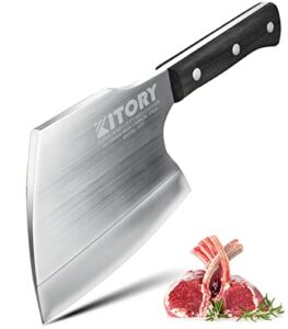 kitory super heavy duty meat cleaver eapecially for big bone and frozen meat - bone breaker - butcher kitchen axe knife - k5s