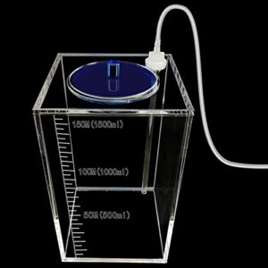 Saricho dosing Container,dosing Pump Liquid containers Liquid srorage Bucket Made of acryli,Reservoir (1.5L/0.4gal Blue lid)