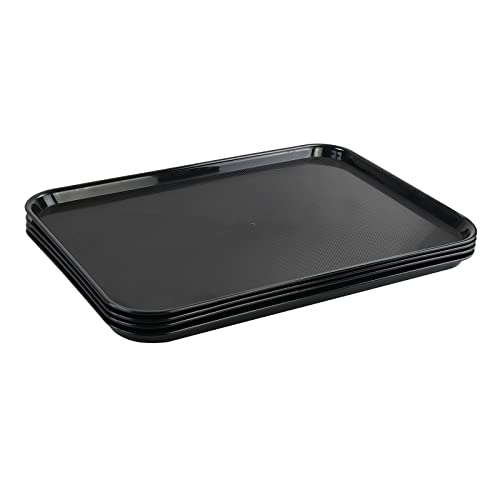 Teyyvn 4-Pack Plastic Tray, Large Boot Tray, 25.35" X 17.63", Black