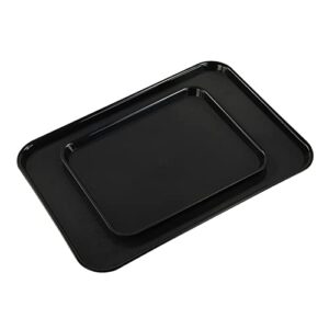 Teyyvn 4-Pack Plastic Tray, Large Boot Tray, 25.35" X 17.63", Black