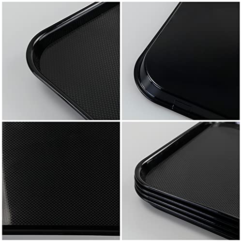 Teyyvn 4-Pack Plastic Tray, Large Boot Tray, 25.35" X 17.63", Black