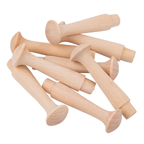 Birch Medium Shaker Pegs | 2-1/2" Length | Pack of 10 | Wood Pegs for Hanging | Coat Rack Pegs | UA-87-BWSP