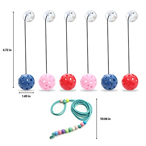 knana Bearded Dragon Toys Set - Bearded Dragon Bell Balls and Leash, Reptile Toy Ball for Bearded Dragon, Lizard, Gecko, Small Pet Animals