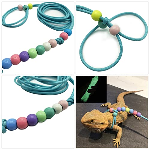 knana Bearded Dragon Toys Set - Bearded Dragon Bell Balls and Leash, Reptile Toy Ball for Bearded Dragon, Lizard, Gecko, Small Pet Animals