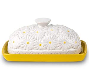 ceramic butter dish with lid for countertop daisy butter keeper butter container large butter holder butter tray covered butter dish butter dishes with lid butter storage butter holder for counter