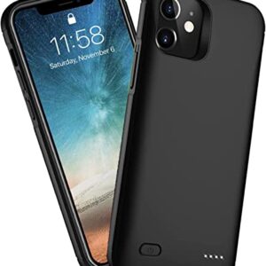 HUGUODONG Battery Case iPhone 12 Mini(5.4 inch), Large Capacity 8200mAh Ultra-Thin Portable 2-in-1 Charging and Protection case,Compatible with Mini Extended Charger -Black