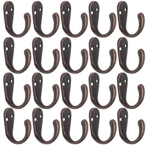 gutapo coffee cup hooks 20pcs copper hooks door wall closet mounted single hook hangers for robe coat with 46pcs screws