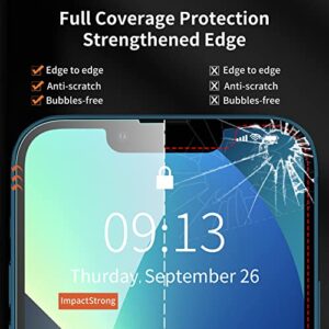 ImpactStrong Shatterproof Tempered Glass Screen Protector for iPhone 14 Plus/iPhone 13 Pro Max [Bubble Free] [9H Hardness] [Full Coverage] Case Friendly, 6.7 Inch (3-Pack)