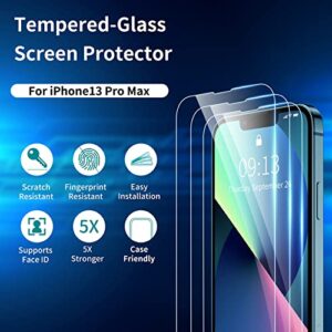 ImpactStrong Shatterproof Tempered Glass Screen Protector for iPhone 14 Plus/iPhone 13 Pro Max [Bubble Free] [9H Hardness] [Full Coverage] Case Friendly, 6.7 Inch (3-Pack)