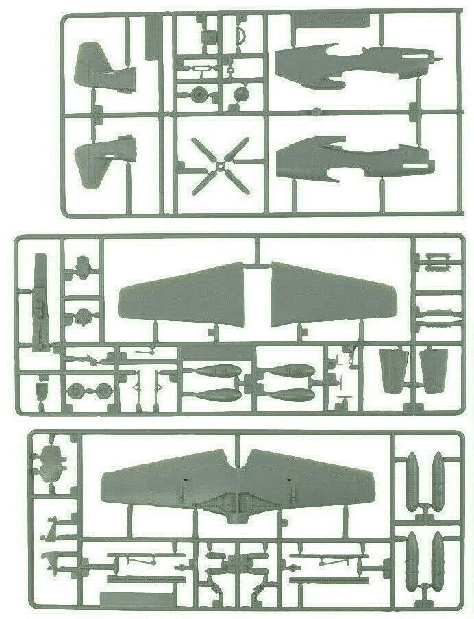 Premium Hobbies P-51B & Bf109 G-6 "European Theater" 1:72 Plastic Model Airplane Kit Twin Pack 138V