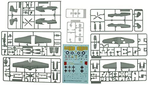 Premium Hobbies P-51B & Bf109 G-6 "European Theater" 1:72 Plastic Model Airplane Kit Twin Pack 138V