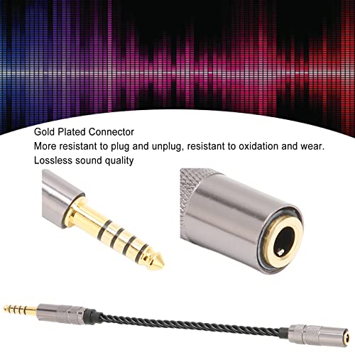 Headphone Adapter Cable, 4.4MM Balanced Male to 3.5MM Balanced Female Adapter Cord 4 Strand Structure Gold Plated Audio Cable Adapter for Music Enthusiast