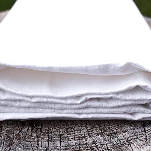 100% Cotton Muslin White Fabric - 59in Wide X 3yds Long (Medium Weight)