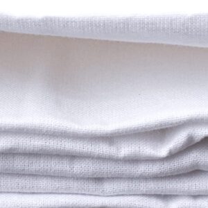 100% cotton muslin white fabric - 59in wide x 3yds long (medium weight)
