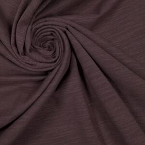 texco inc solid slub spandex jersey knit cotton blend/apparel diy fabric, mauve dark 1 yard
