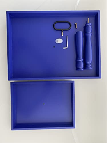 Nimbus Industries LLC Royal Blue Rectangular Two-Tiered Tray with Handle