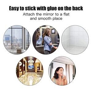 16 Pack Acrylic Flexible Mirror Sheets, 12 x 12 in Mirror Tiles Self Adhesive Square Cuttable Mirror Wall Stickers Non Glass Acrylic Safety Reflective Mirror for DIY Craft Home Wall Decoration