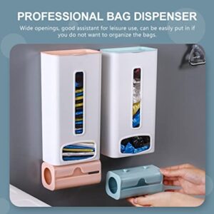 Trash Bag Holder Garbage Bag Dispenser Wall Trash Bag Organizer Wall Garbage Bag Storage Box Wall Mount Carrier Bag Dispenser Recycling Grocery Pocket Containers for Kitchen Bathroom