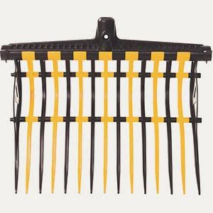 Noble Equestrian Adjustable Wave Fork for Muck, Manure, & Heavy Duty Farm Work, Black