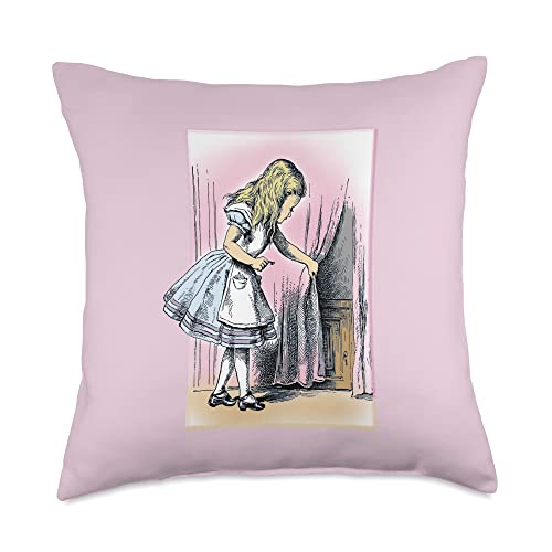 Pierce Archive Vintage ALICE IN WONDERLAND Alice in Wonderland Vintage Art Throw Pillow, 18x18, Multicolor