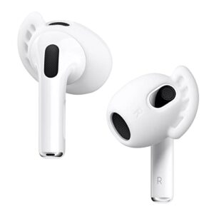 eloven cover for airpods 3 ear tips case anti-slip in-ear earhook anti scratch eartips skin friendly cover soft silicone protective ear tips earpads accessories compatible with airpods 3 2021 white